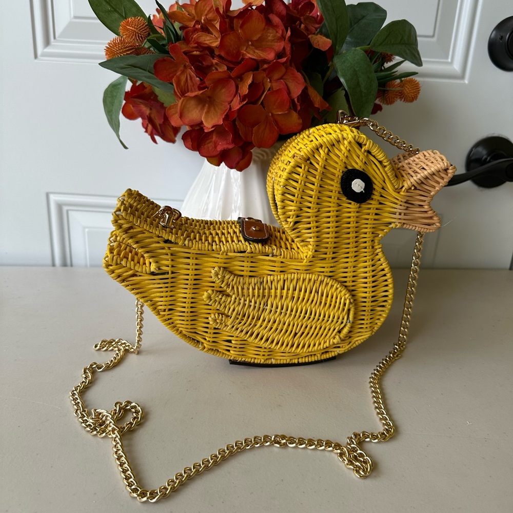 MC2 Saint Barth Yellow Wicker Duck Bag - Picture 6 of 9